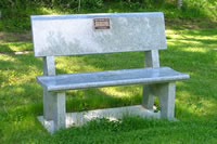 Granite Memorial Benches and Bronze Plaques from Kootenay Monument